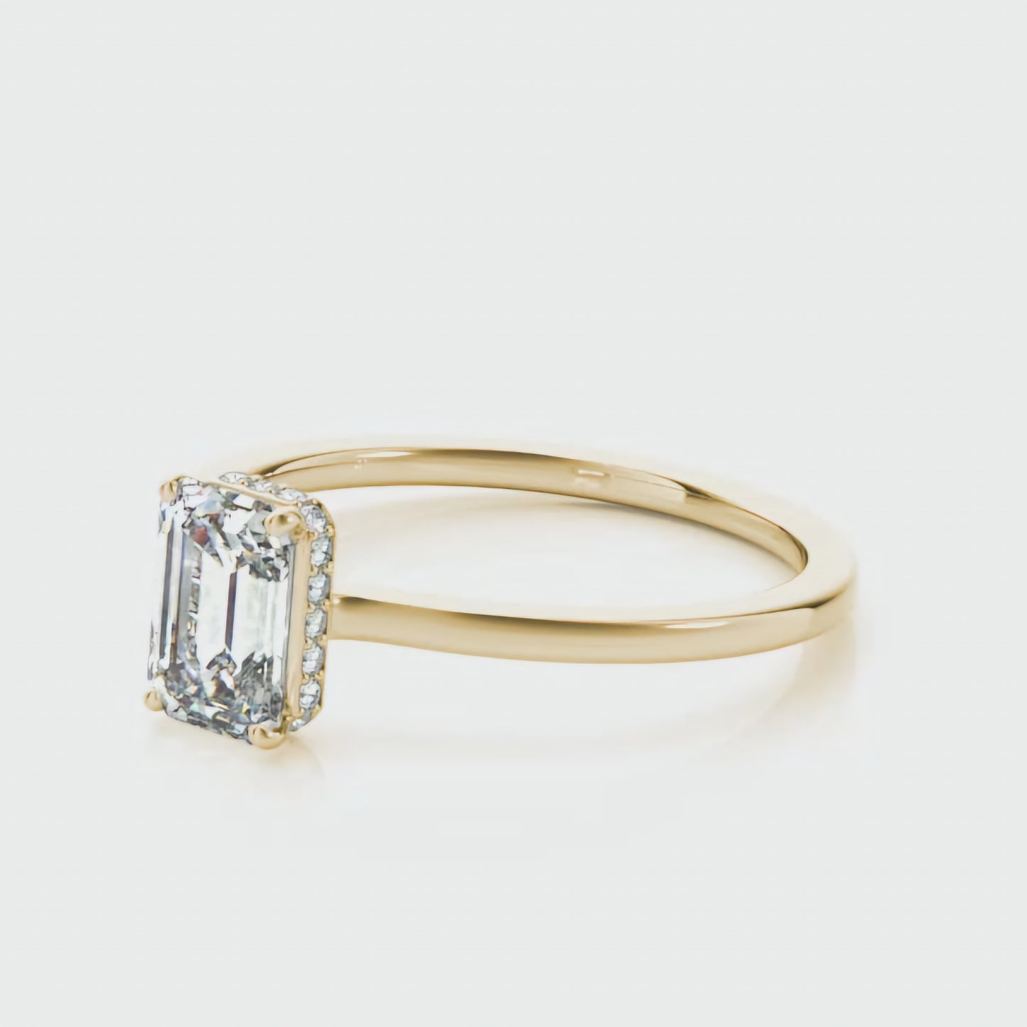 Hidden Halo Round Solitaire Ring (Small)