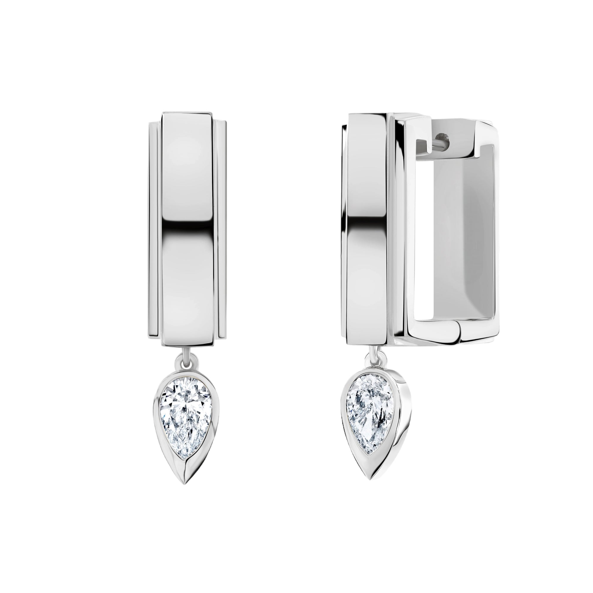 Pears-Hoop Drop Earrings