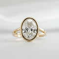 Oval Solitaire Bezel Ring