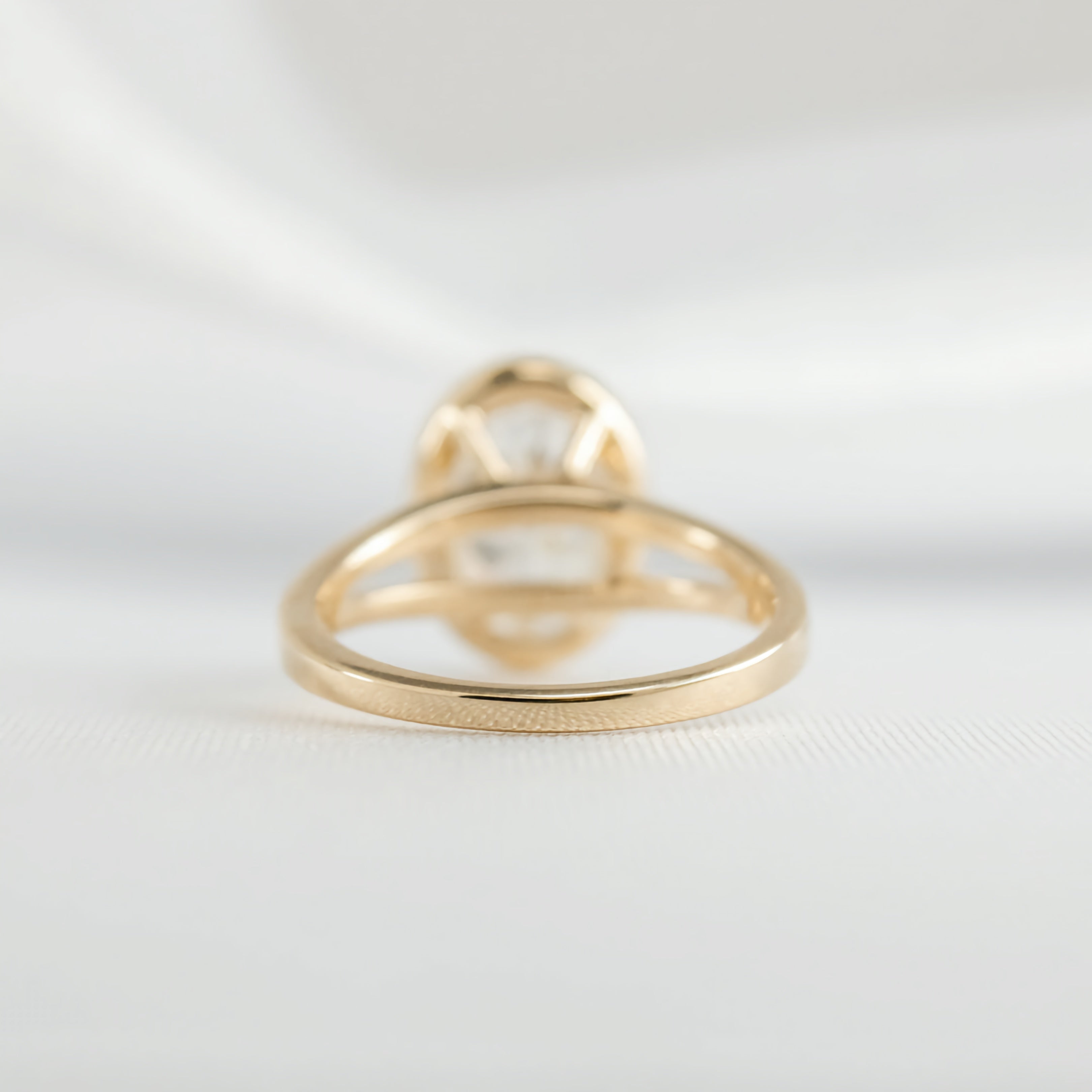Oval Solitaire Bezel Ring