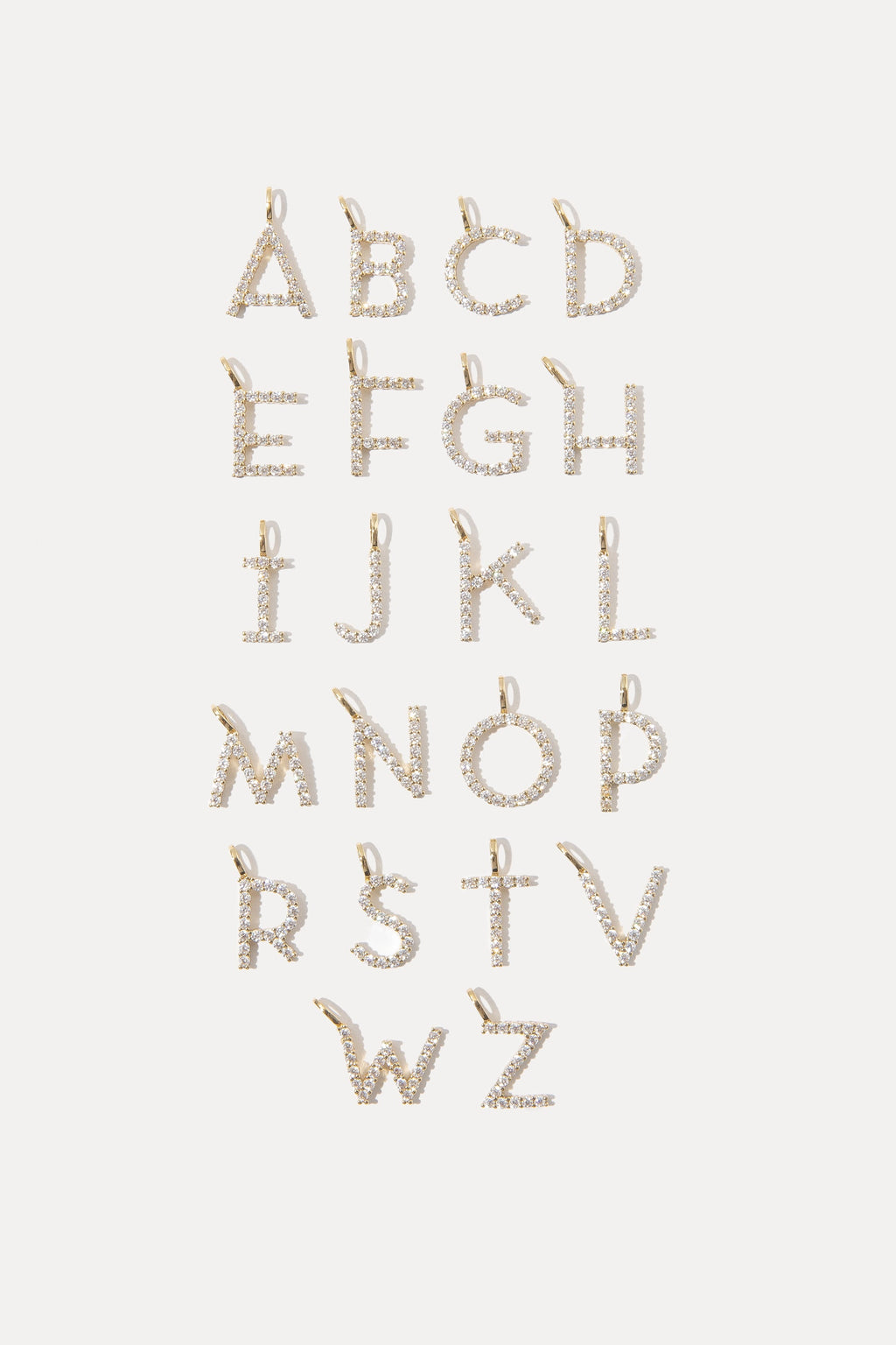 Initial Charm Diamond Pendant (capital letters)