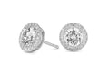 Round Halo Stud Earrings