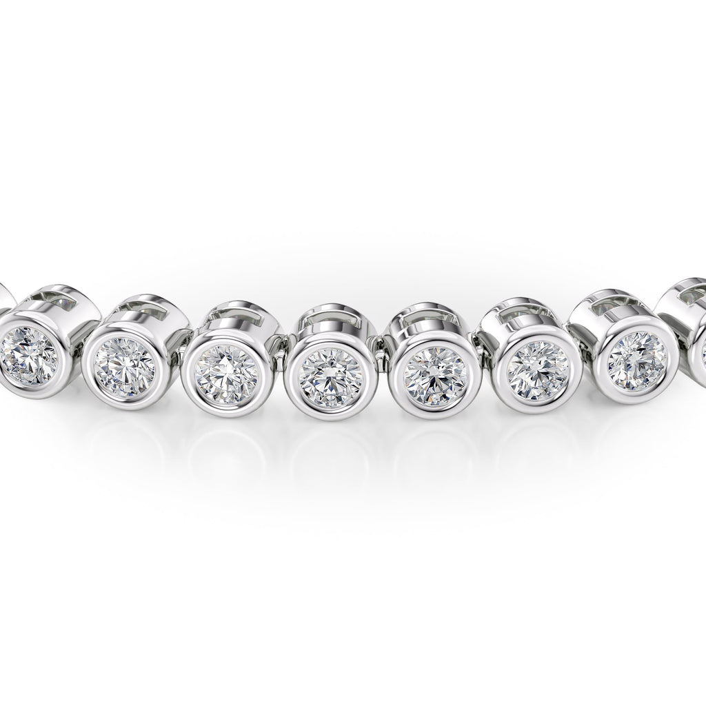 Love Bezel Tennis Bracelet Round
