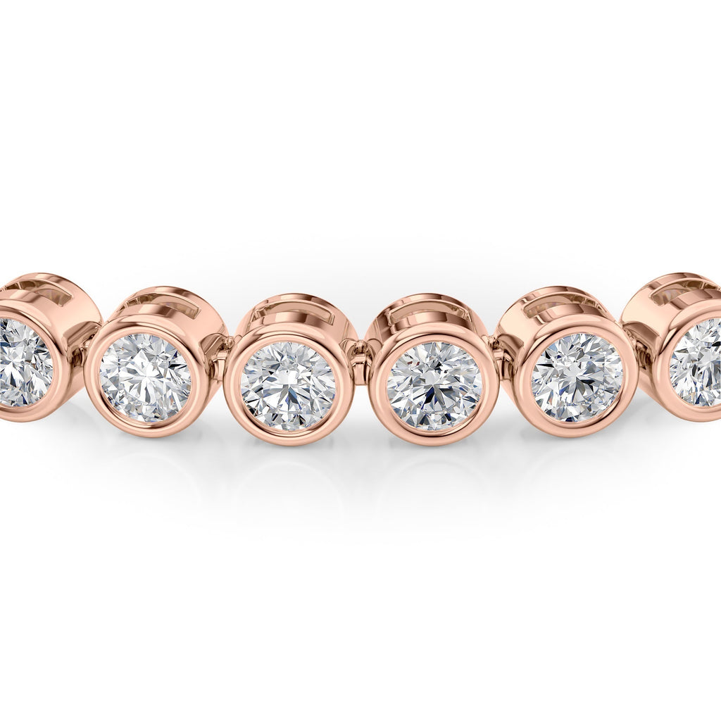 Love Bezel Tennis Bracelet Round