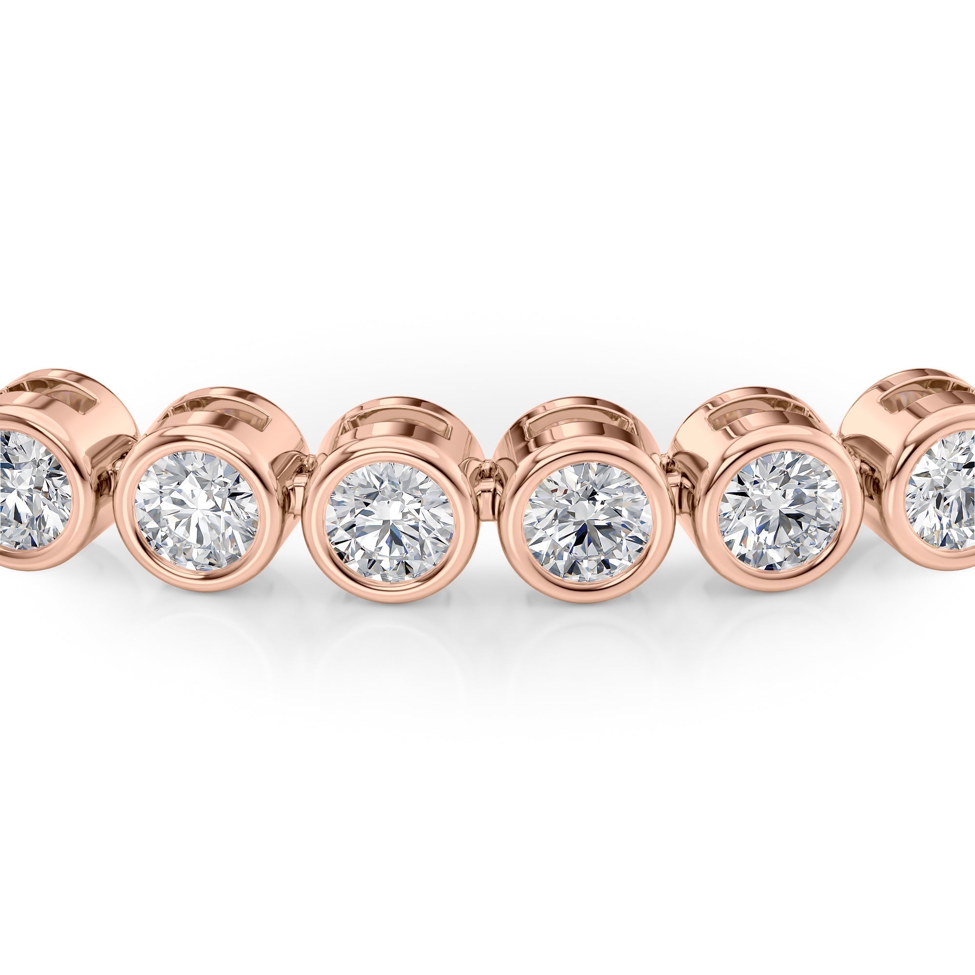 Love Bezel Tennis Bracelet Round