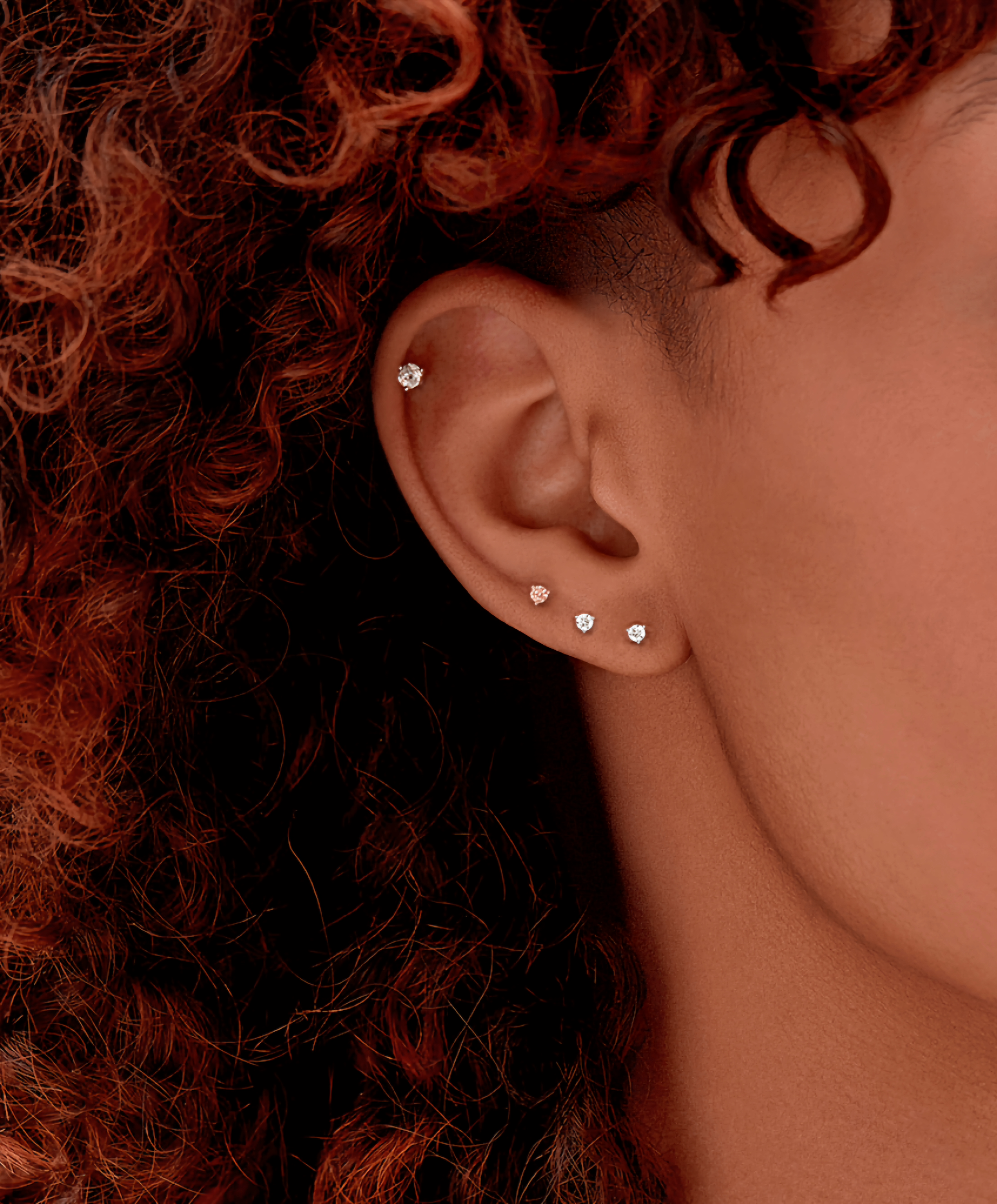 Round Stud Earrings