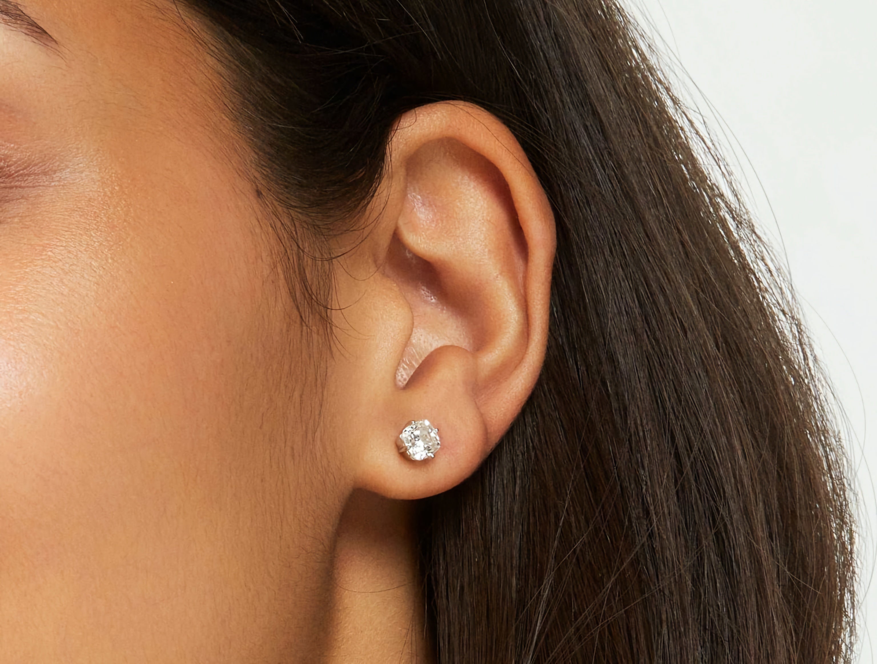 Cushion Cut Stud Earrings