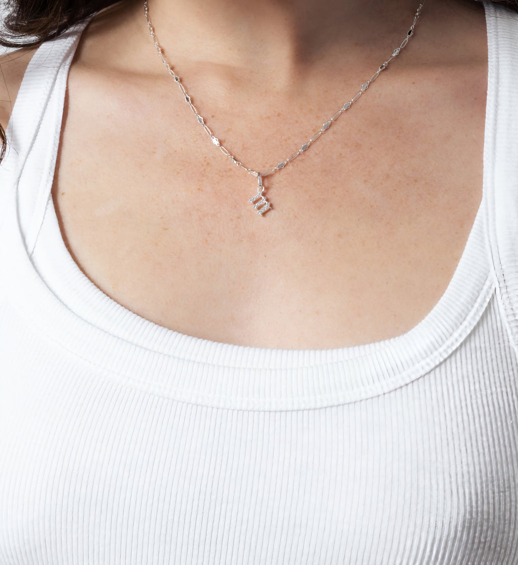 Initial Charm Diamond Pendant (Gothik Letters)