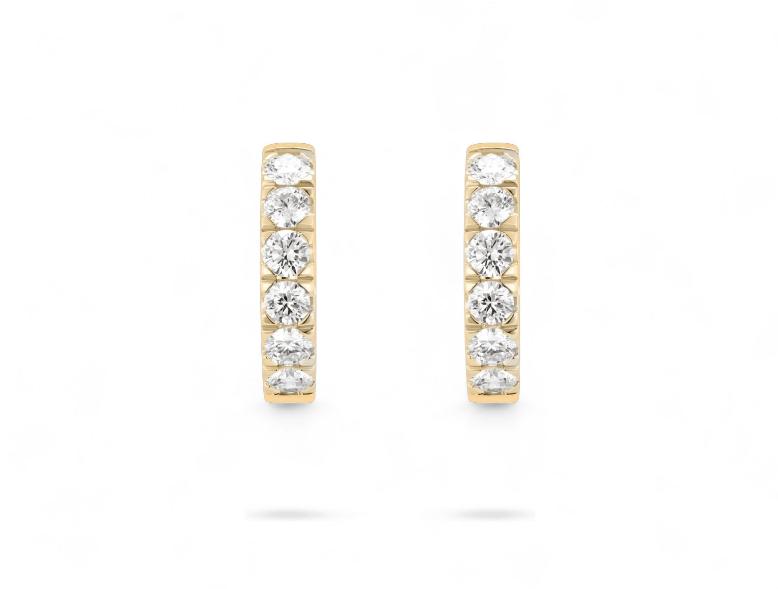 Round Hoop Pave Earrings