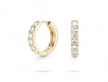 Round Hoop Pave Earrings