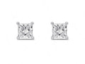 Princess Cut Stud Earrings