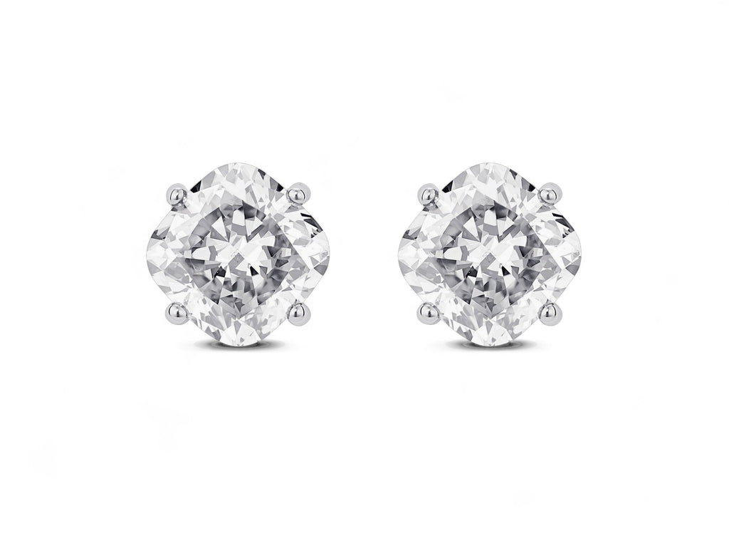 Cushion Cut Stud Earrings