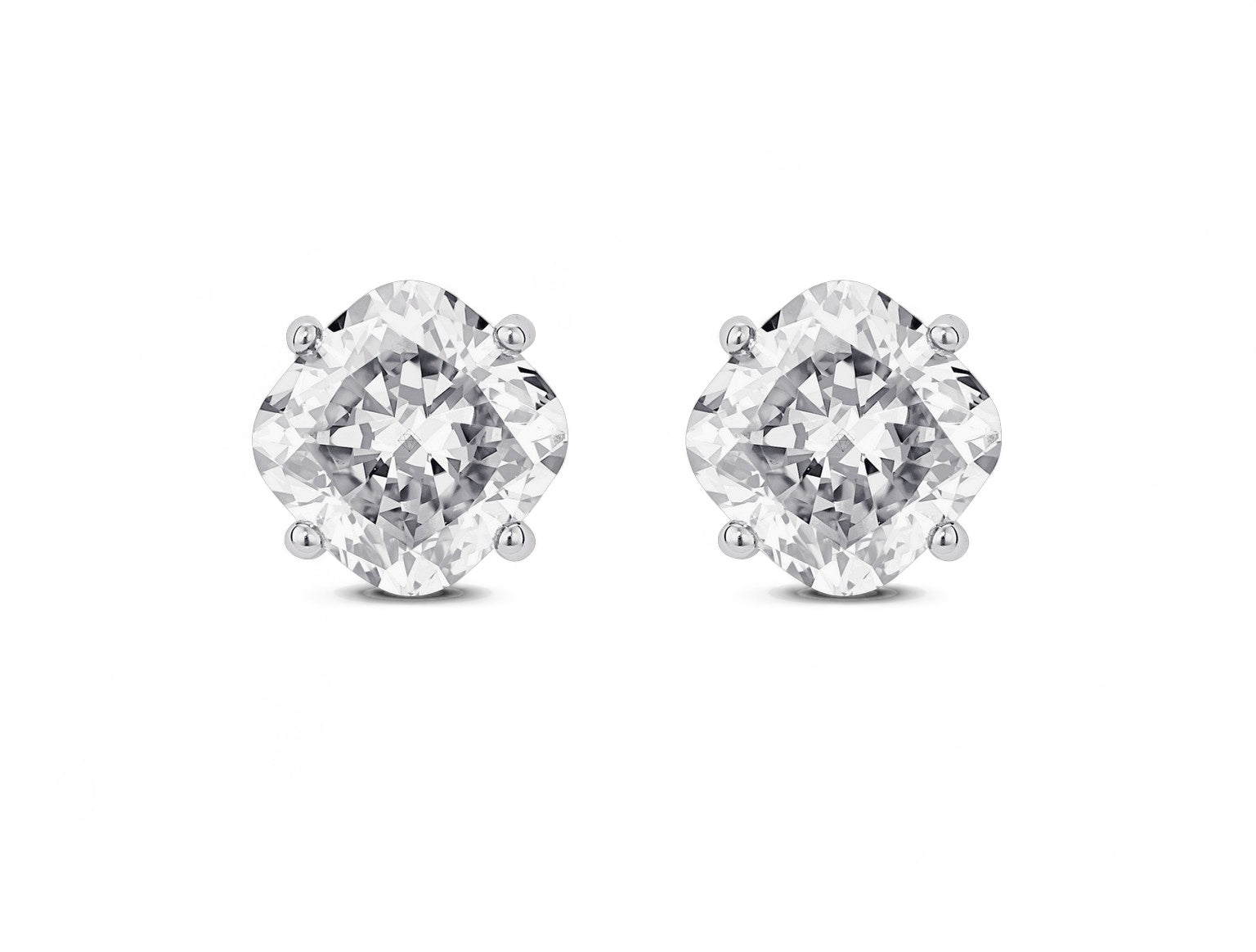 Cushion Cut Stud Earrings