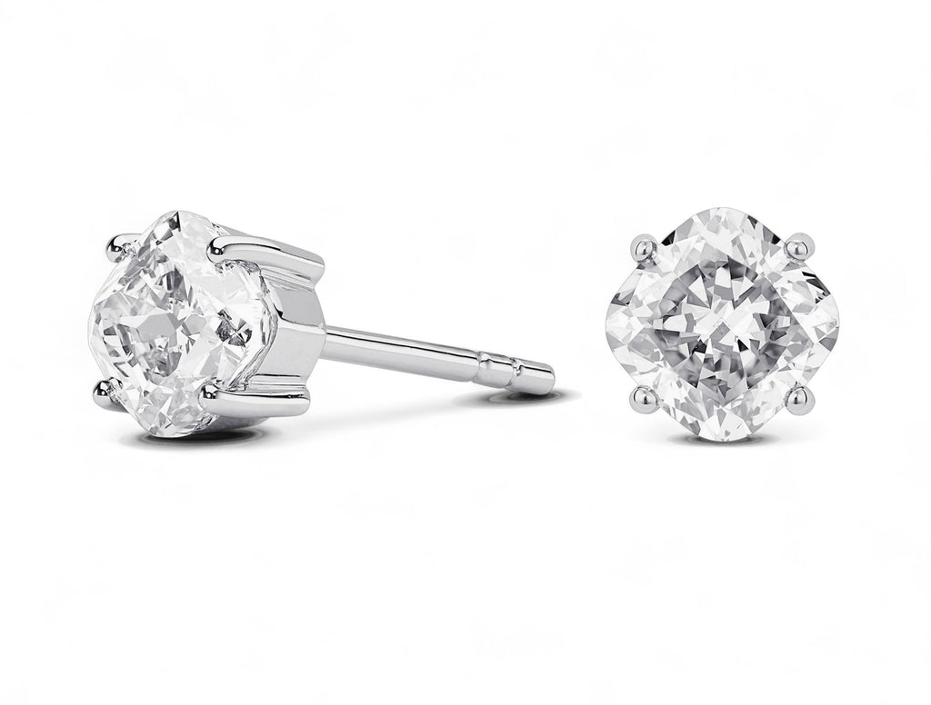 Cushion Cut Stud Earrings