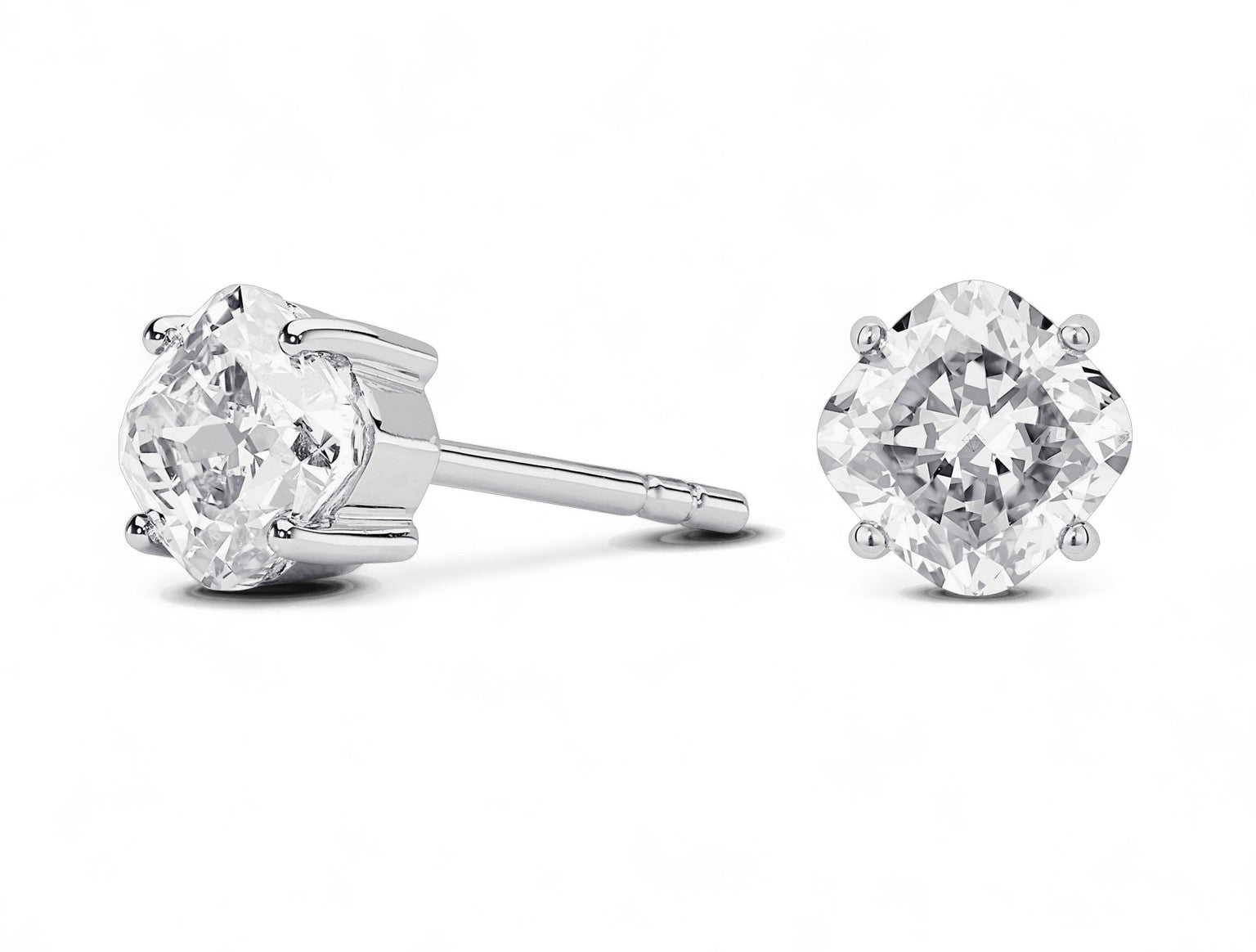 Cushion Cut Stud Earrings