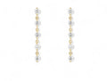 Round Long Drop Earrings