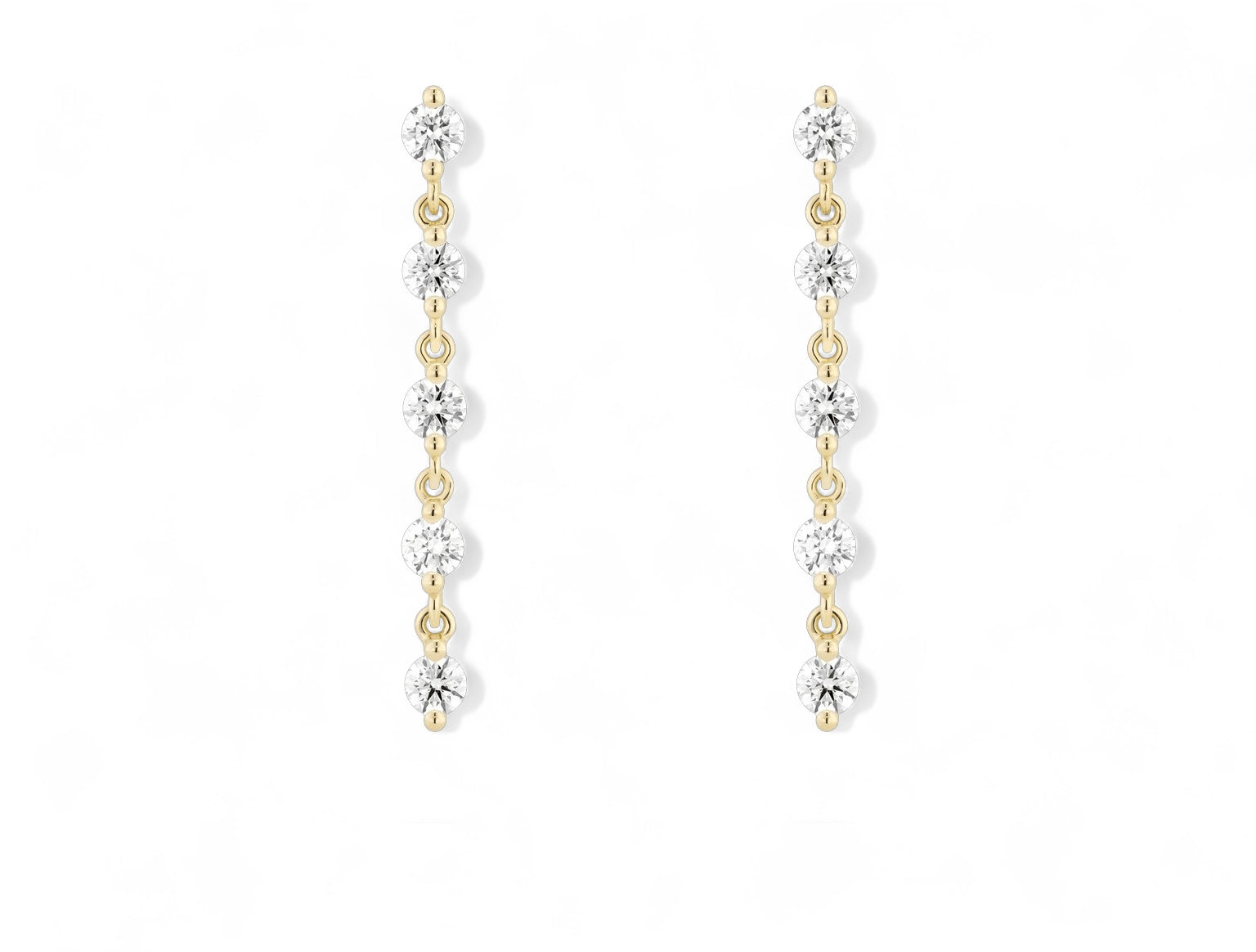 Round Long Drop Earrings