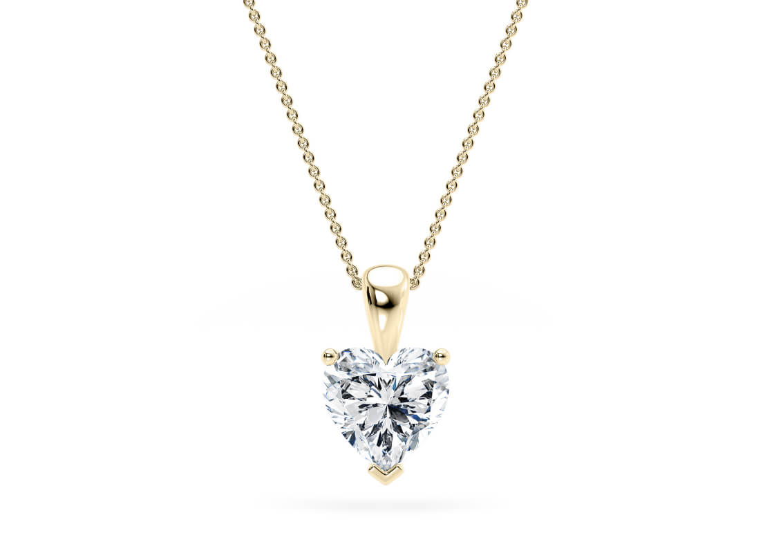 Heart Shape Solitaire Pendant