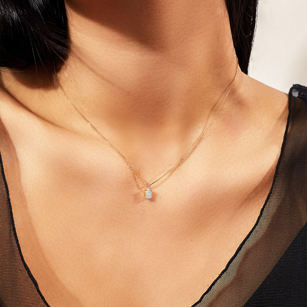 Pears Shape Solitaire Pendant