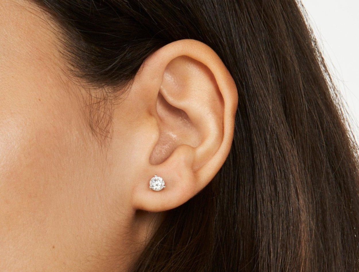 Round Stud Earrings